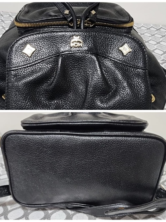 Authentic MCM Vintage Leather Backpack Black main image 10